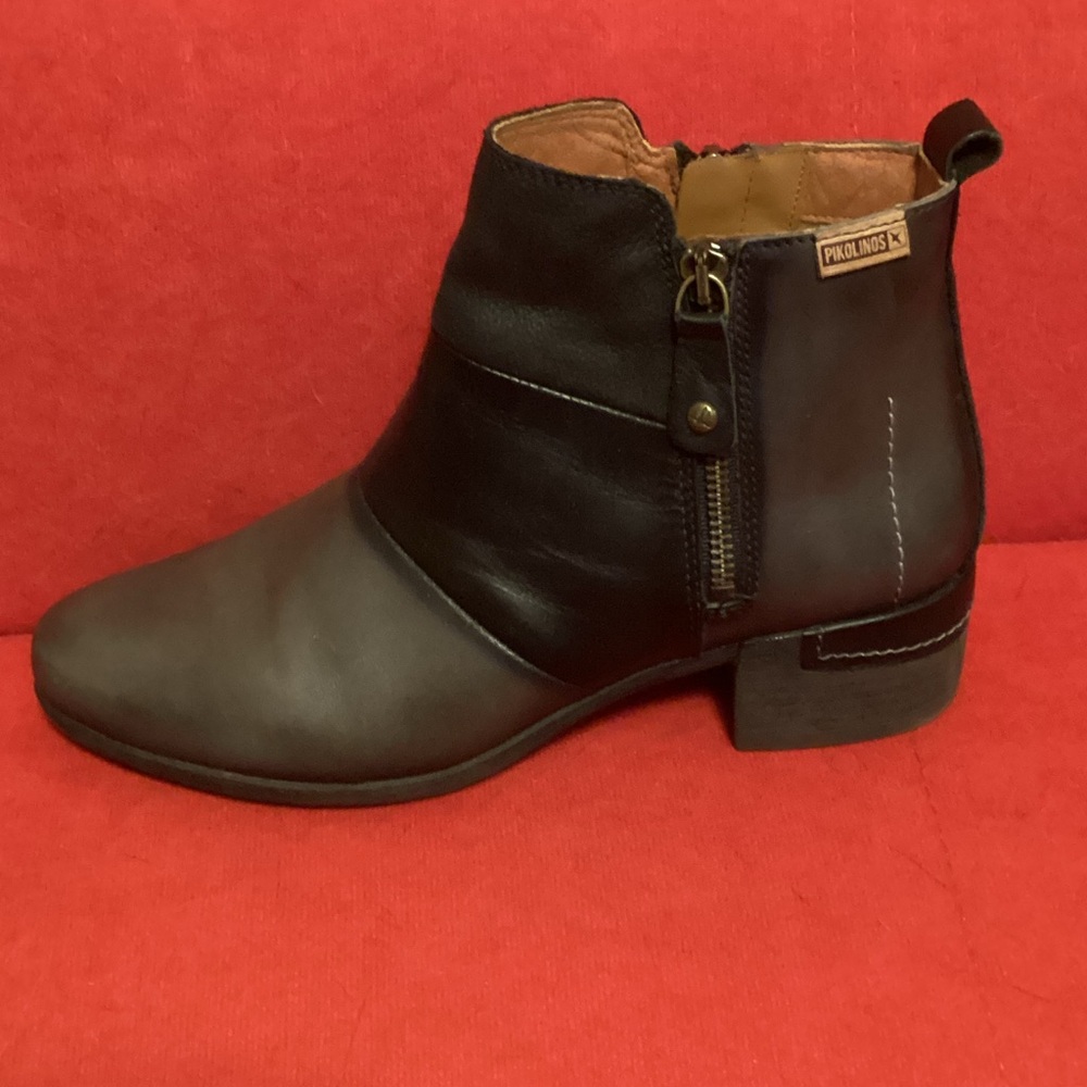 Pikolinos Dark Brown and Black Ankle Booties